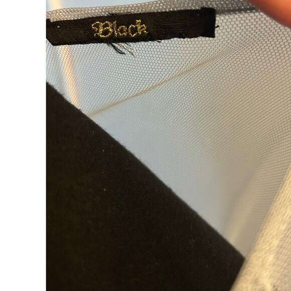 Blue Frost Beaded Tulle Top Black Label Urban Outfitters - Picture 3 of 10